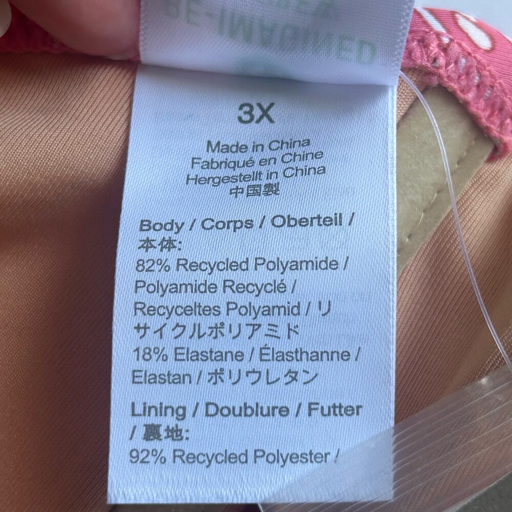 J. Crew Convertible O-Ring Bandeau Floral Swim Bikini Top Plus 3X New - Picture 8 of 8